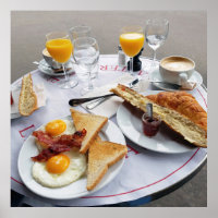 Frühstück in Paris-Frankreich-Poster
