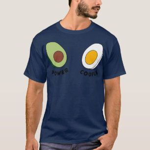 Frühstück Kraft Paar Ei und Avocado T-Shirt