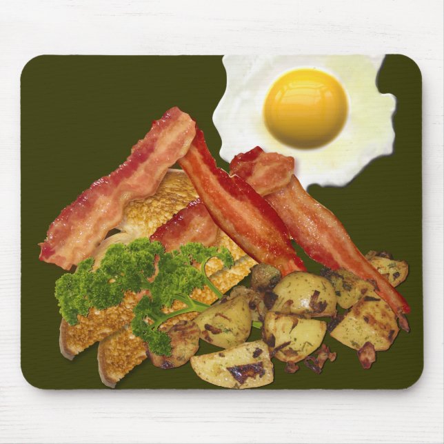 Frühstück Landschaft Speck Eier Mousepad (Vorne)