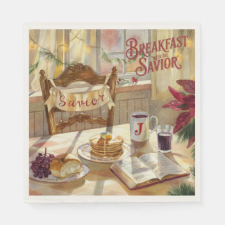 Frühstück mit dem Savior - Christlich Napkins Serviette