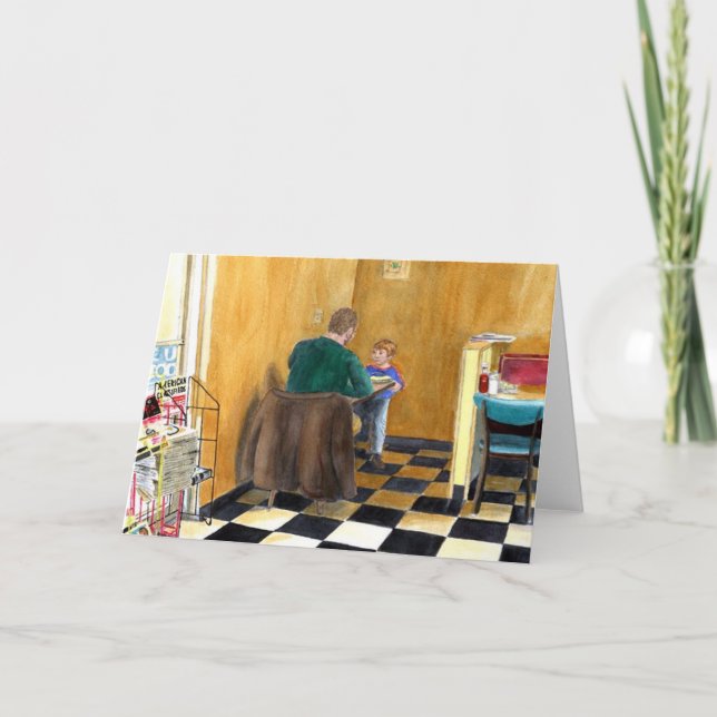 Frühstück mit Duffy's Grußkarte Karte (Vorderseite)