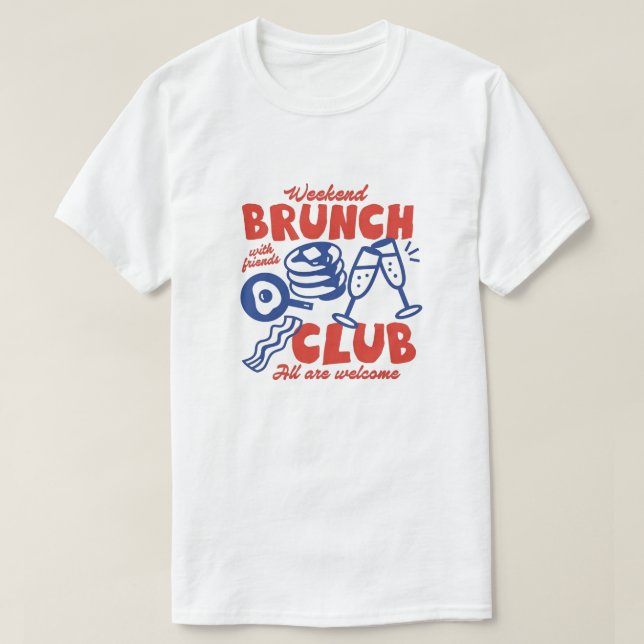 Frühstück mit Freunden Grafik  T-Shirt (Design vorne)