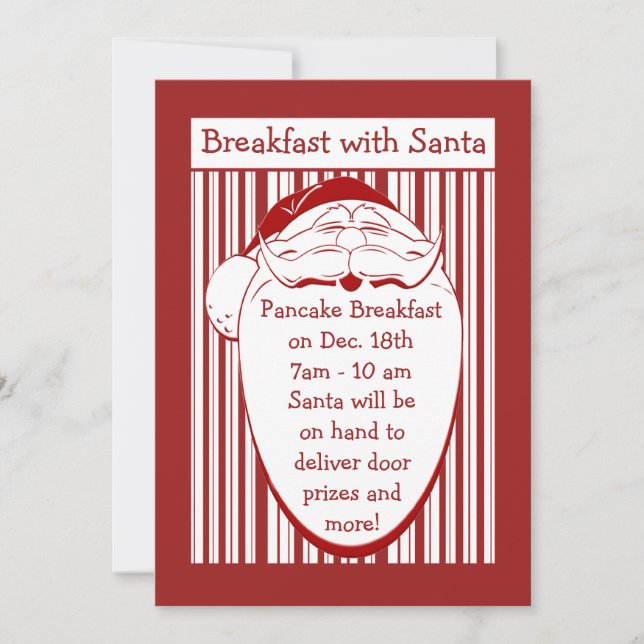 Frühstück mit Santa Invitation Individuelle Verans Einladung (Vorderseite)