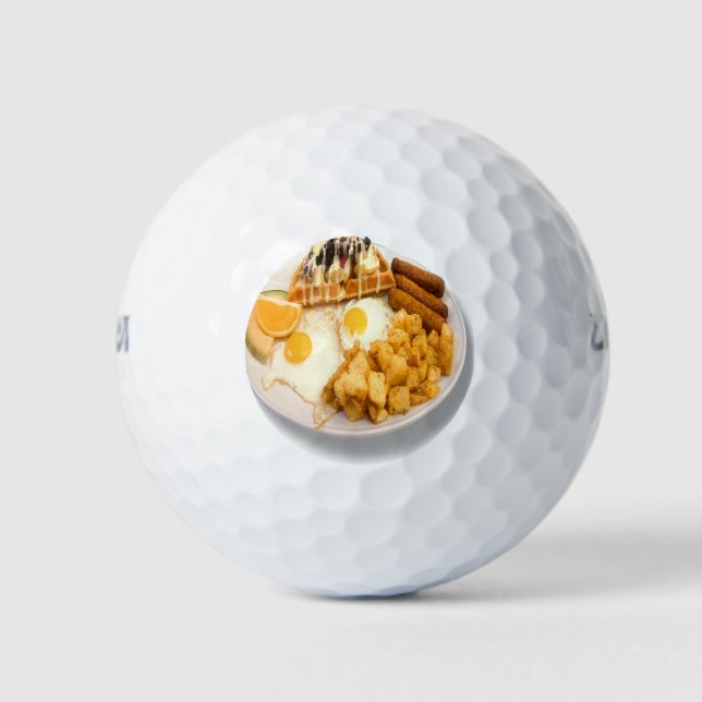 Frühstück mit Waffeln Golfball (Vorderseite)