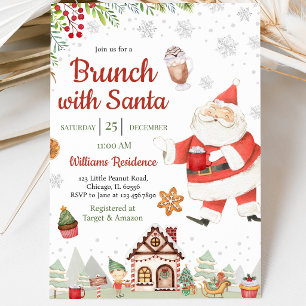 Frühstück mit Weihnachtsmann-Weihnachtsfeier Einladung