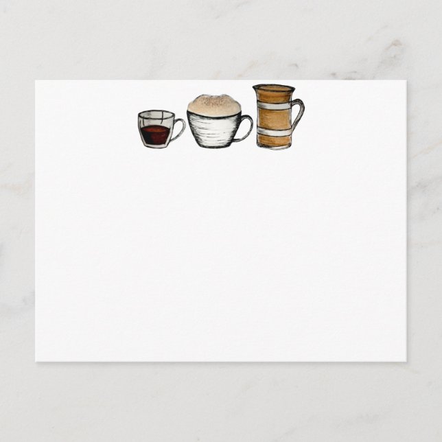 Frühstück, Mittag- und Abendessen Postkarte (Vorderseite)