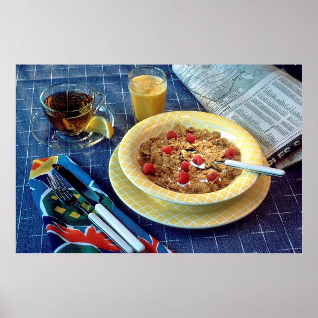 Frühstück morgens poster (Vorne)