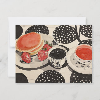 Frühstück morgens postkarte
