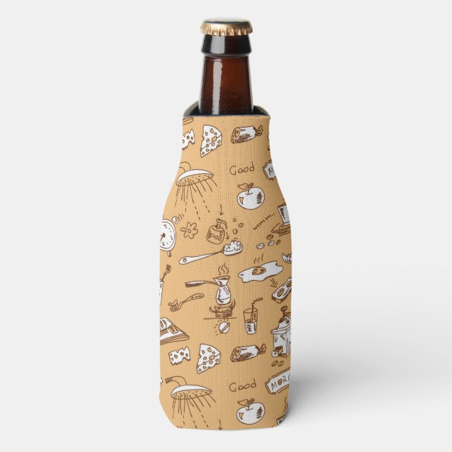 Frühstück Muster 2 Flaschenkühler (Flaschenvorderseite)