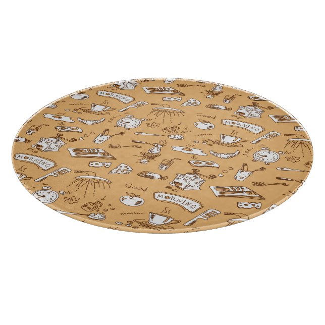 Frühstück Muster 2 Schneidebrett (Ecke)