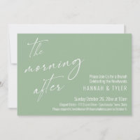 Frühstück nach der Hochzeit im salbeigrünen Farbto