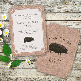 Frühstück oder Brunch Picnic Party für Bacon Liebh Einladung