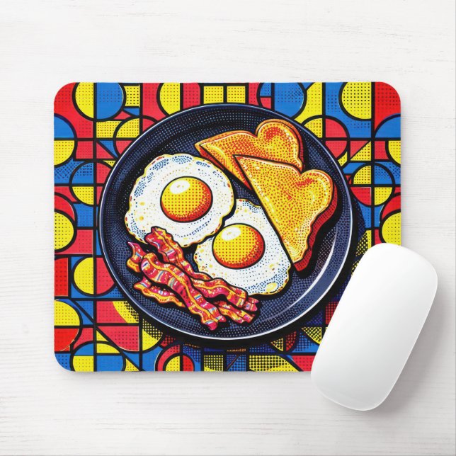 Frühstück Pop Art Mousepad (Mit Mouse)