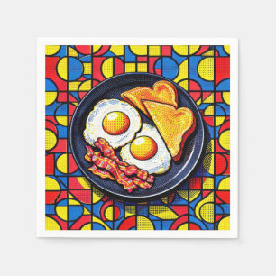 Frühstück Pop-Art Serviette