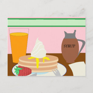 Frühstück Postkarte