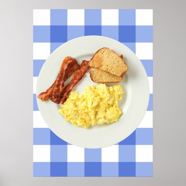 Frühstück Ron Swanson Bacon Eier und Toast Poster (Vorne)