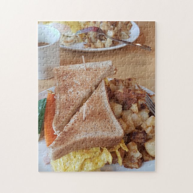 Frühstück Sandwich Hashbrowns Feinschmecker Puzzle (Vertikal)