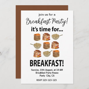 Frühstück seine Zeit für das Frühstück Einladung