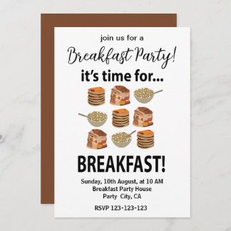 Frühstück seine Zeit für das Frühstück Einladung