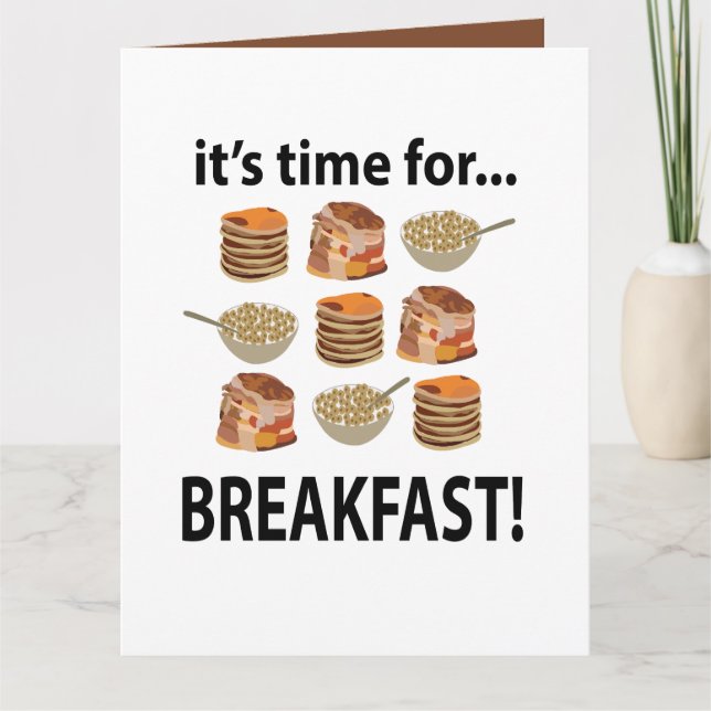 Frühstück seine Zeit für das Frühstück Karte (Vorderseite)
