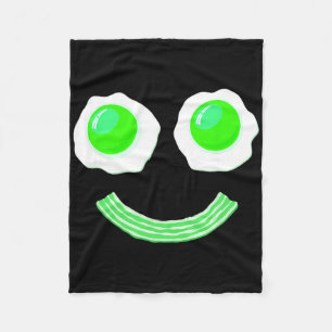 Frühstück St. Patrick's Day Lustige Eier Lächeln G Fleecedecke