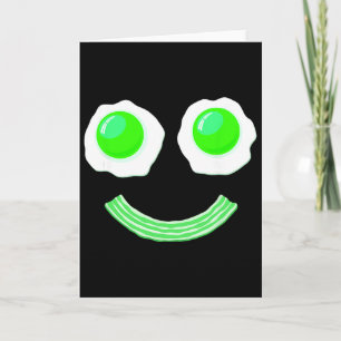 Frühstück St. Patrick's Day Lustige Eier Lächeln G Karte