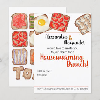 Frühstück Toast Brunch Einladungen