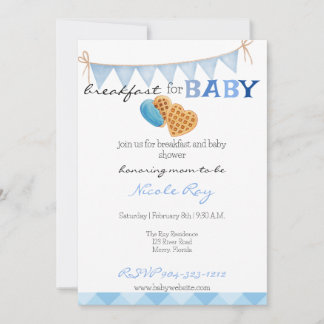 Frühstück und Babydusche Einladung