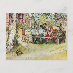 Frühstück unter der großen Birke von Carl Larsson Postkarte