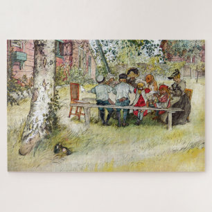 Frühstück unter der großen Birke von Carl Larsson Puzzle