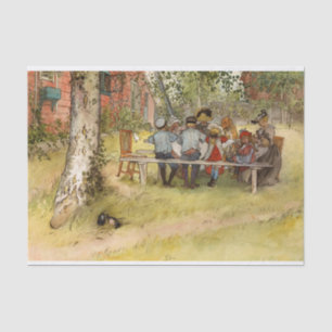 Frühstück unter der großen Birke von Carl Larsson Seidenpapier