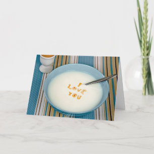 Frühstück zum Geburtstag I Liebe You Karte