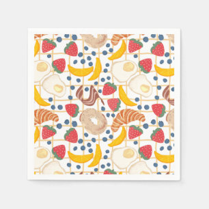 Frühstücks-Brunch-Essen-Buffet  Serviette