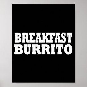 Frühstücks-Burrito-Essen Halloween-Kostenüm-Party Poster