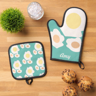 Frühstücks-Eier-Chef-Küche Ofenhandschuh & Topflappen-Set