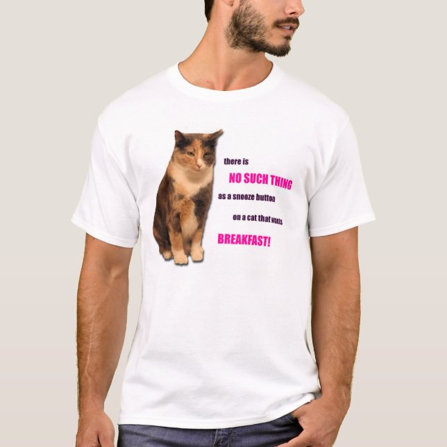 Frühstücks-Katzen-T - Shirt (Vorderseite)