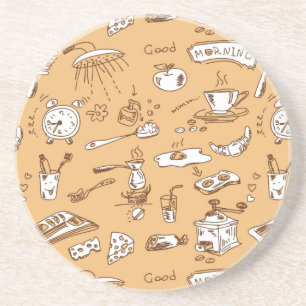 Frühstücks-Muster 2 Getränkeuntersetzer