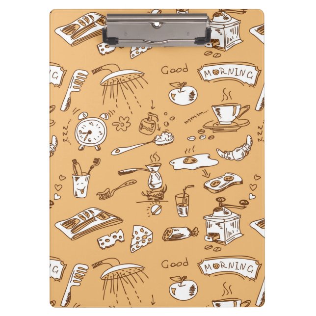 Frühstücks-Muster 2 Klemmbrett (Vorderseite)