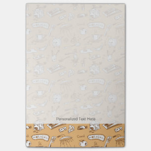 Frühstücks-Muster 2 Post-it Klebezettel