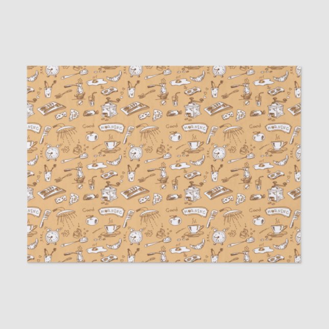 Frühstücks-Muster 2 Seidenpapier (Vorderseite)