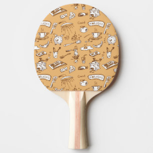 Frühstücks-Muster 2 Tischtennis Schläger