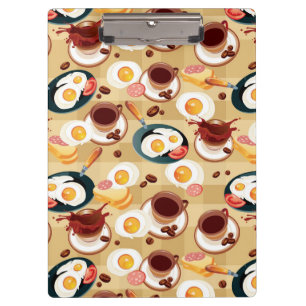 Frühstücks-Muster 3 Klemmbrett