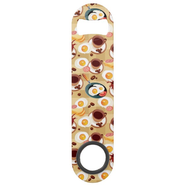 Frühstücks-Muster 3 Speed Flaschenöffner (Vorderseite)