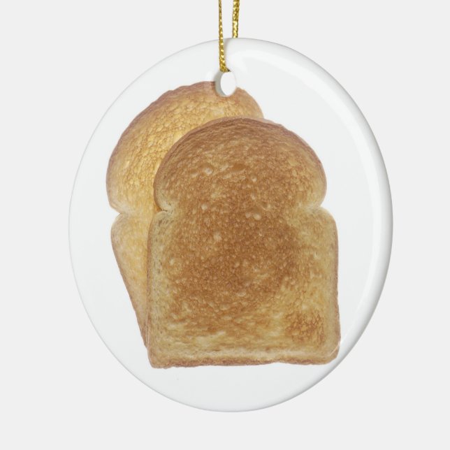 Frühstücks-Toast Keramik Ornament (Links)