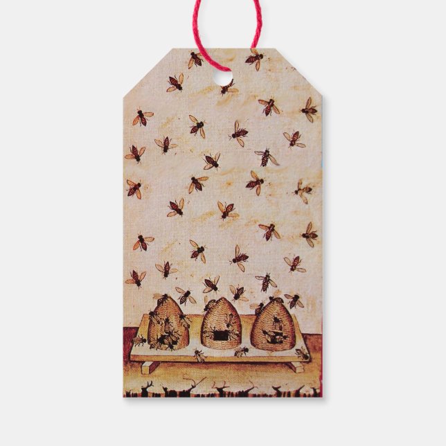 FRÜHSTÜCKSBLUMEN HONEY BIE, BEEKEEPER Weihnachten Geschenkanhänger (Rückseite)