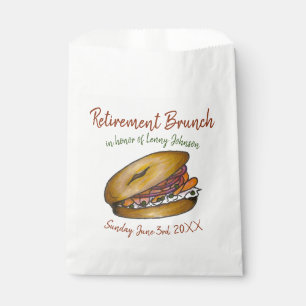 Frühstücksbuffet Brunch Bagel Lox Capers Zwiebel Geschenktütchen