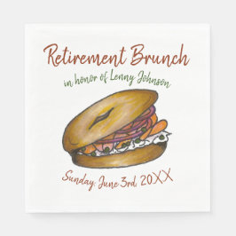 Frühstücksbuffet Brunch Bagel Lox Capers Zwiebel Serviette