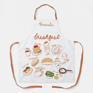 Frühstücksbüffet Kaffee Pfannkuchen Frauen Kochen Schürze