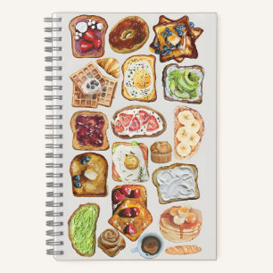 Frühstücksbuffet: Toast bis Vormittag Notizbuch