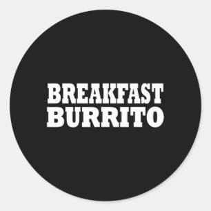 Frühstücksburrito-Essen Halloween-Kostenüm-Party Runder Aufkleber